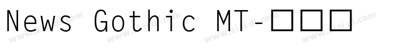 News Gothic MT字体转换